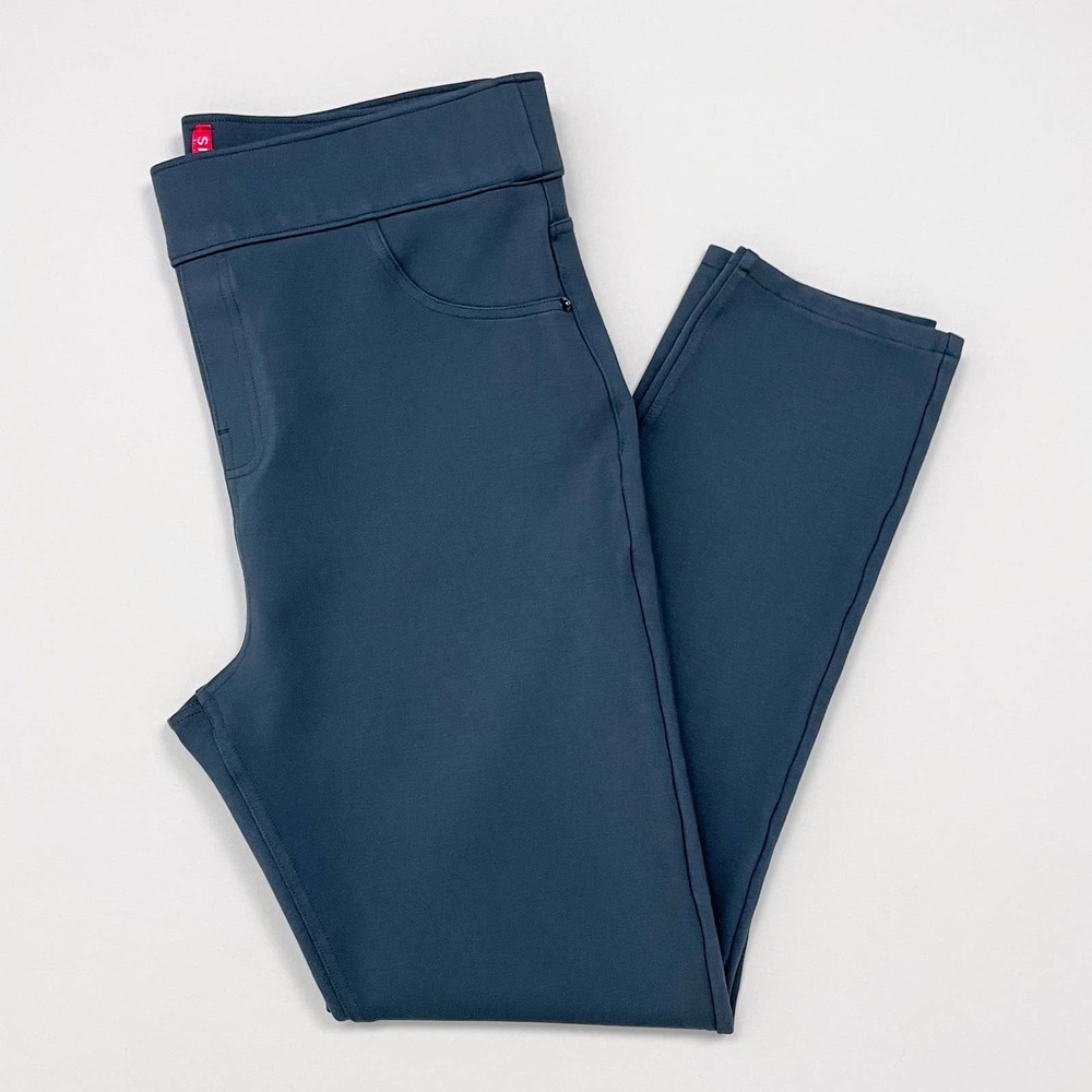 Spanx Stretch Back Pocket Slim Skinny Grey Ankle Pants